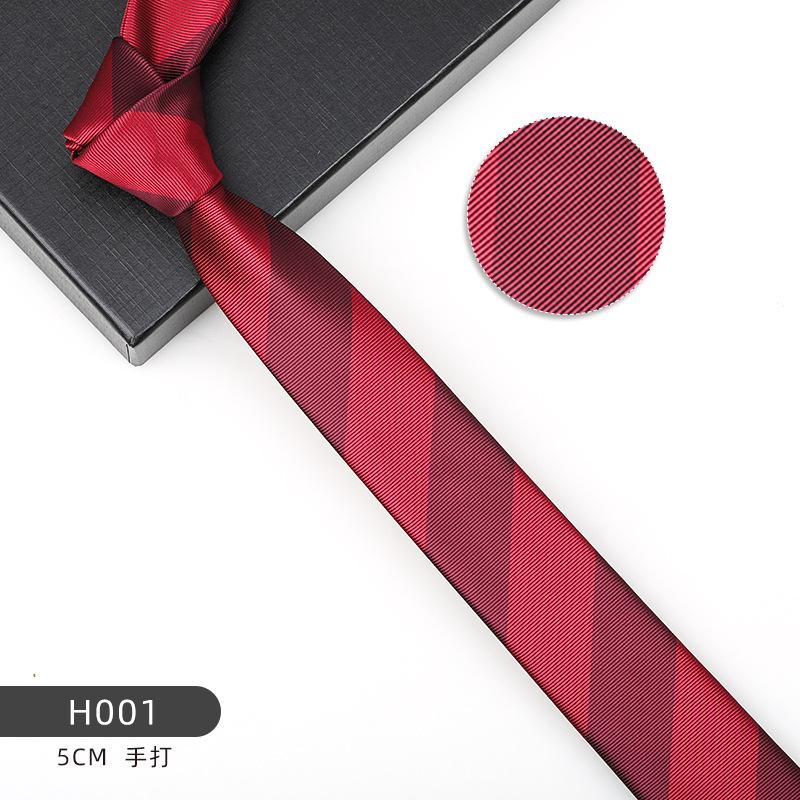 Men'S And Women'S Korean Version 6Cm Fashion Casual Professional Striped Hand-Made Thin Tie Groom Best Man Wedding Banquet Tie