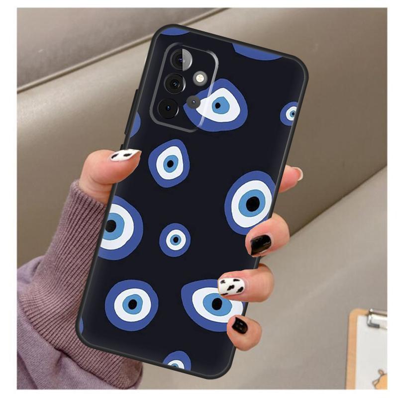 Lucky Eye Blue Evil Eye Print Case For Samsung Galaxy A32 A52 A12 A22 A16 A26 A36 A56 A06 A55 A35 A15 A54 A34 A14 A13 A53
