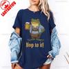 Oktoberfest Frog Shirt Cotton Short Sleeve Summer Casual Beer Tshirt Toad Holding Beer Bavarian Lederhosen Hop To It Apparel