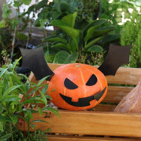 Halloween Bats Decoration DIY Pumpkin Inserts Easy Installation Reusable Metal Bats Creative Horror Decorations