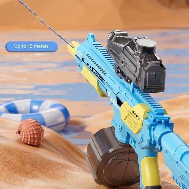 Non-Toxic Large Water Gunner Self-Integrated High Pressure Long Range Large Capacity Automatic Water Absorption M416 Electric Water Gun