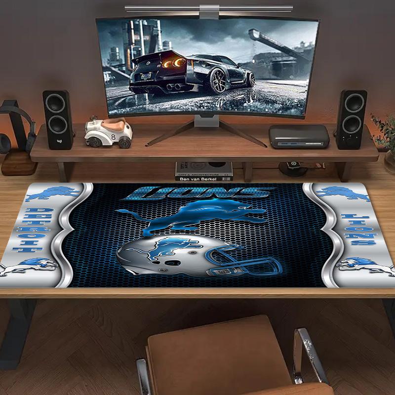 Detroit Lions Color Mouse Pad Large Gaming Table Cushion Non-slip Laptop Tablet Big Mousepad XXL Mat Mini PC Playmat With Lock Edge