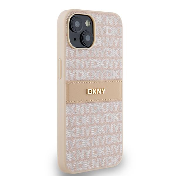 Dkny Dkhcp14Sprthslp Iphone 14 / 15 / 136.1 Růžový/Pink Tvrdé pouzdro Kůže Mono Pruh & Kovové Logo
