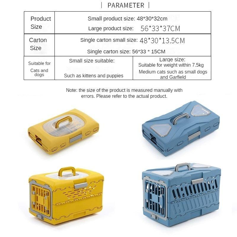 Portable Cat Crate Portable Collapsible Dog Crate Outdoor Breathable Space Capsule Pet Air Boxes