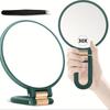 Handheld Makeup Mirror, 30x Magnification, 360 ° Rotating Handle, Foldable and Portable for Travel. Suitable for Eyebrow Shaping