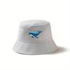 Blue Whale Printed Fisherman's Hat Fun Birthday Gift for Men and Women Sunscreen Outdoor Basin Hat