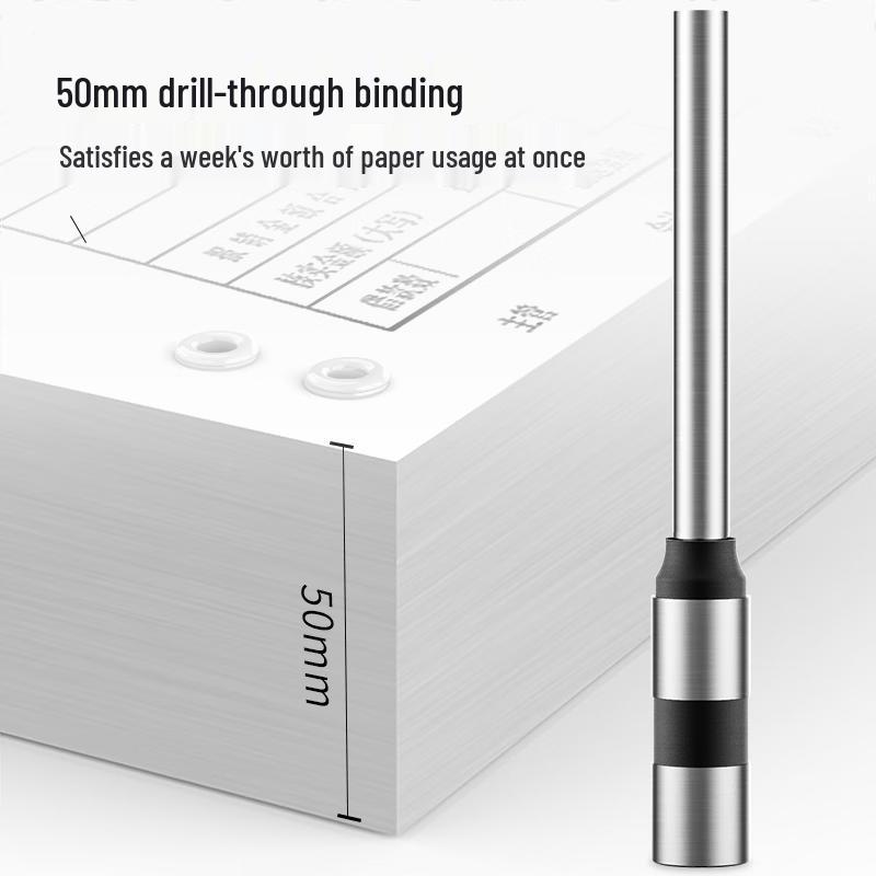 Deli 3857 Hollow Drill Bit for Binding Machines CN Plug (adapter Included)
