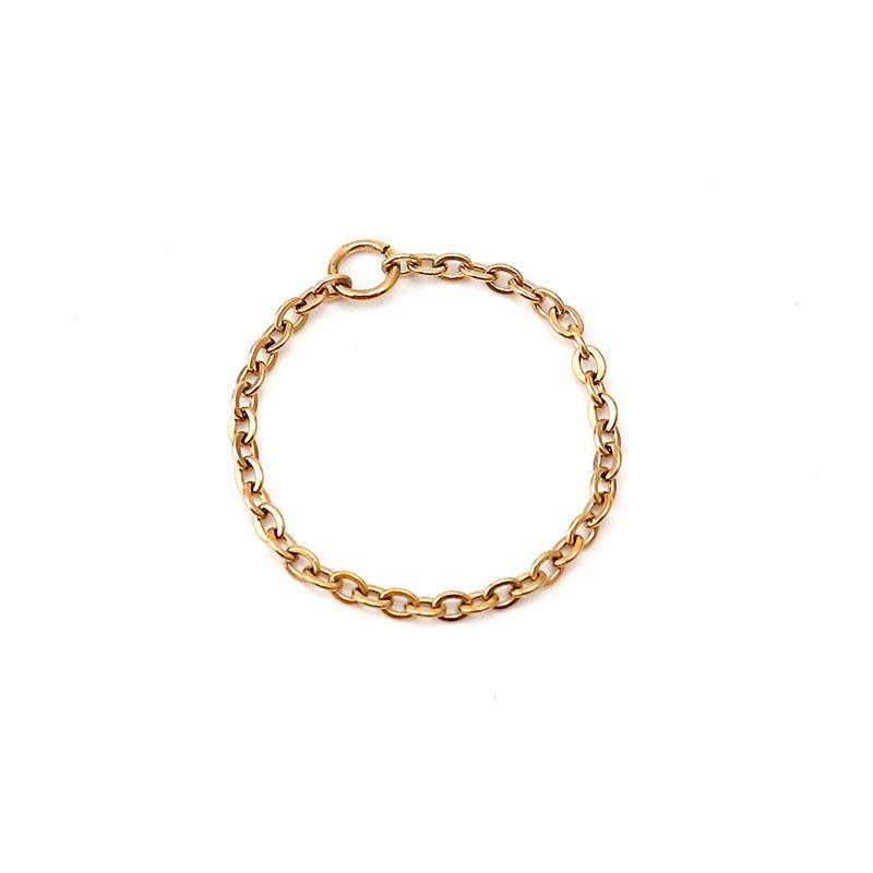 

Кольцо из нержавеющей стали с римской цепочкой из розового золота для девочек-хипстеров, кольцо на указательный палец из титановой стали, ювелирные изделия No. 10