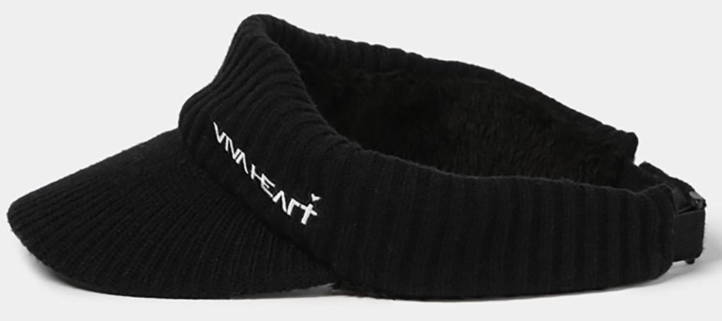 Viva Heart 01352060 Golf Hat, Knit Visor with Earmuffs, Women's, Black