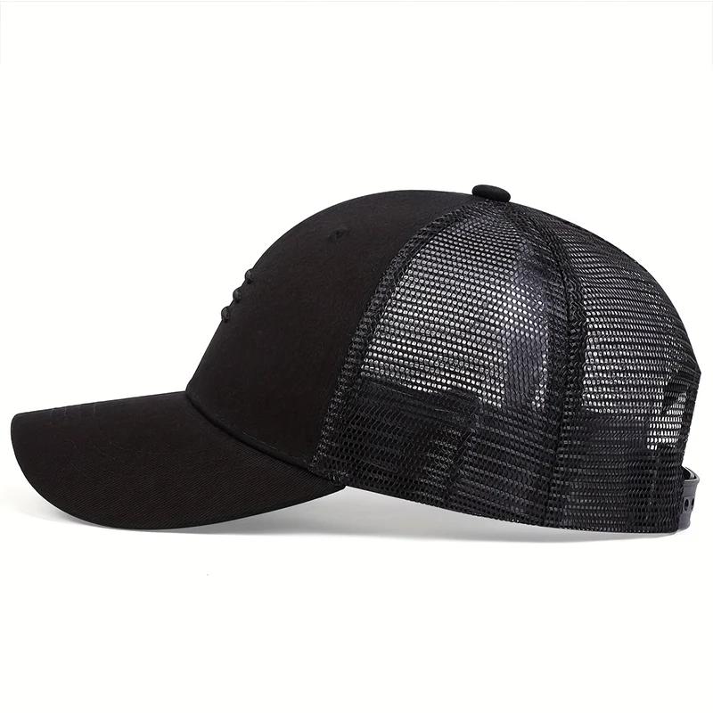 Hat Outdoor Use Leisure Baseball Cap Three Embroidery Air Permeable Mesh Caps Adjustable Hip Hop Hats Gorras Men Summer Quick-Drying