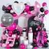 Music Note Balloons for Music Party Laser Rainbow Heart Disco Balloon Guitar Foil Balloon Concert Music Birthday Decoration