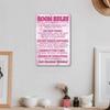 Pink Teen Room Rules Metal Wall Art Sign 30x20cm Decorative Plaque