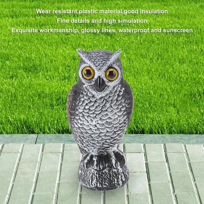 Owl Bird Deterrent Garden Plastic Owls To Keep Birds Away Waterproof Sunscreen Owl To Scare Birds Away Fake Owl for Birds
