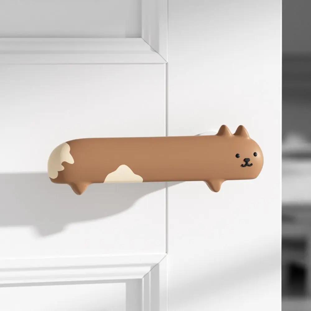 

Противоударные силиконовые дверные ручки, чехлы для дверных ручек, защитная накладка, защитный рукав для безопасности детей, бытовая ручка, устойчивая к холоду left кофейный