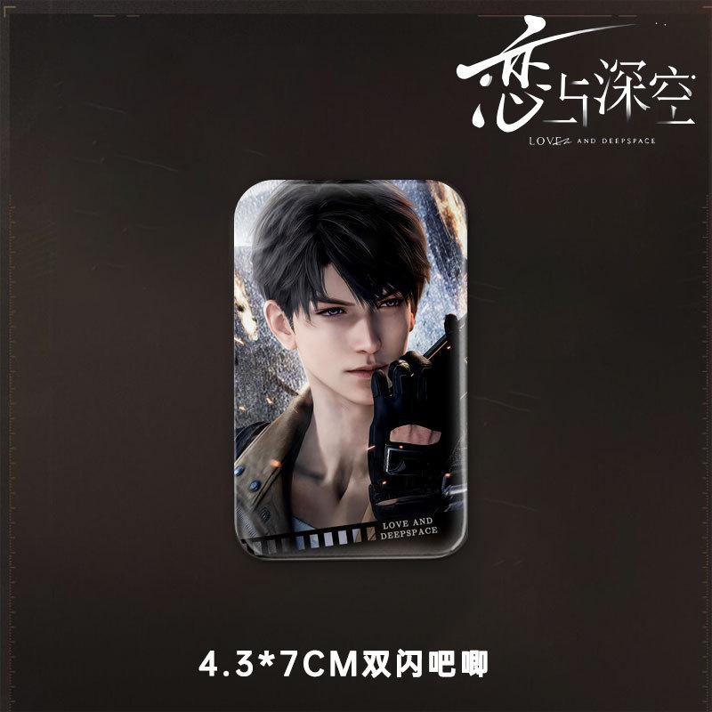 2025 Love and Deepspace Sylus Rafayel Zayne Xavier Caleb Cinema Co-ed Badge Rectangular Emblem Brooch Backpack Decoration