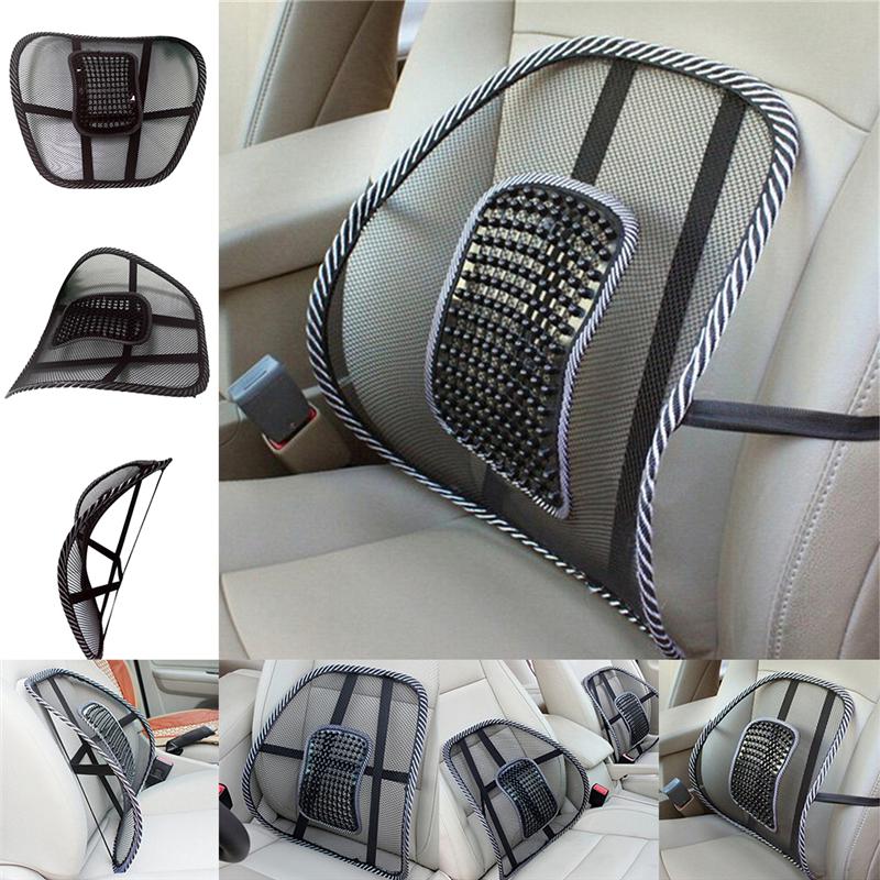 Massage Vent Mesh Lumbar Lower Back Brace Support Car Seat Chair Cushion Pad