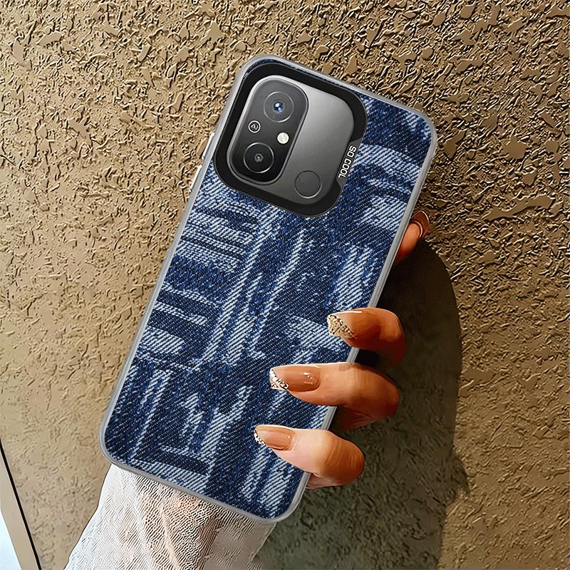 Retro-Denim-Muster Weiche Handyhülle für Xiaomi Redmi 15C 15 14C 13C 12C Poco X5 X6 X7 Pro X3 F8 F7 Ultra M8 13 12 Hülle Rückseite Sie