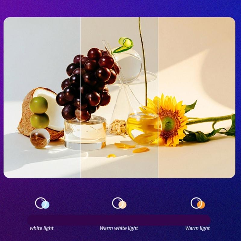 Handy-Licht LED Dimmbares Selfie-Licht für Handy und Kamera mit 1800mAh Akku 3 Lichtmodi für Fotografie Video