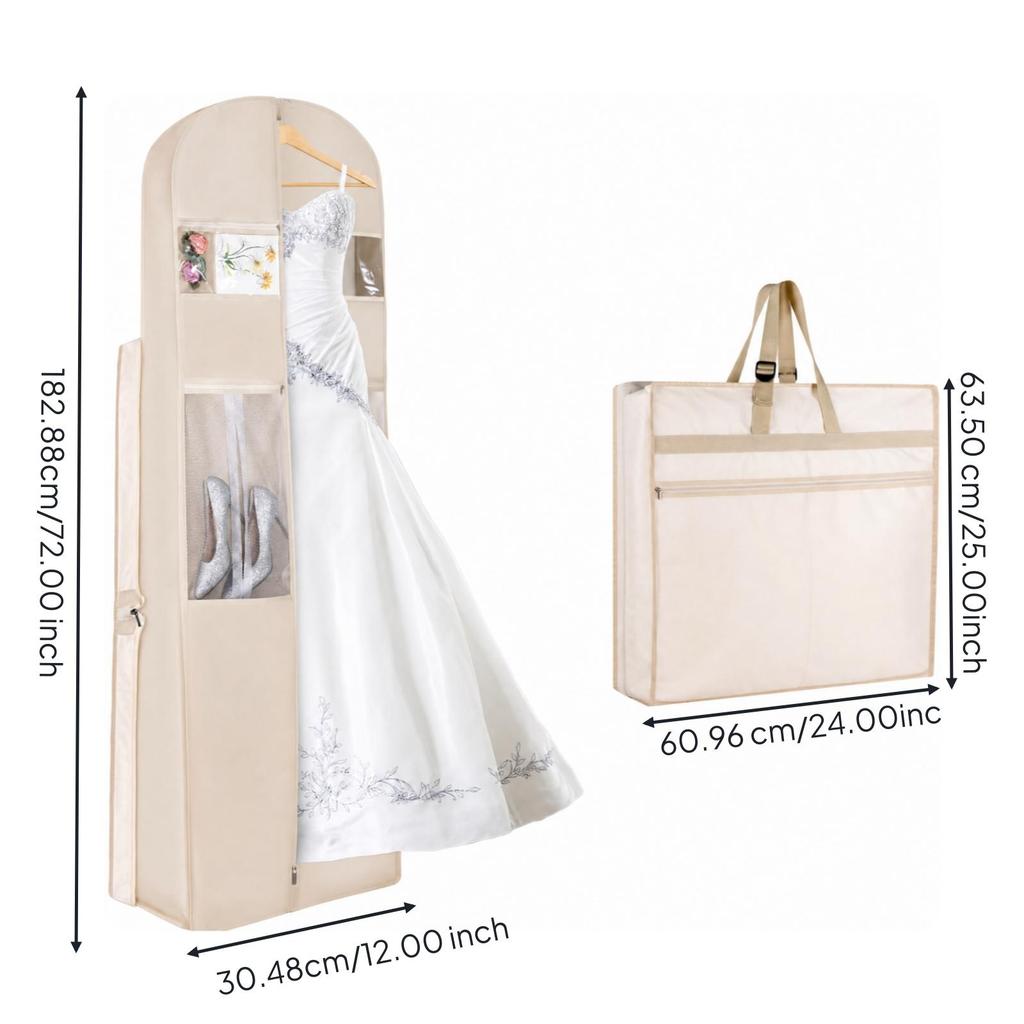 Wedding Dress Garment Bag Spacious for Closet Clutter Reduction