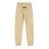 Mens Streetwear Essential Double-Row Letter Print Jogger Pants Winter Fleece-Lined Straight Cut Casual Trousers