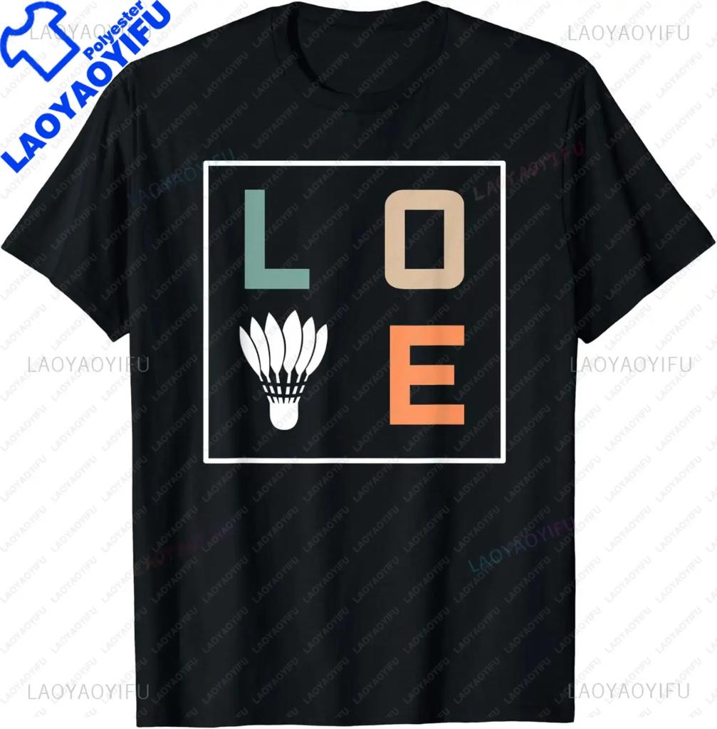 Badminton Love Happy Team Player Coach TShirt Funny Men Clothing Tops Streetwear  Graphic T Shirts Ropa Hombre