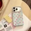Dopamine Color-blocking Polka Dot Apple 17 Pro Phone Case, iPhone 16 Shockproof, 15 Macaron, 14 Soft, 13 Compatible