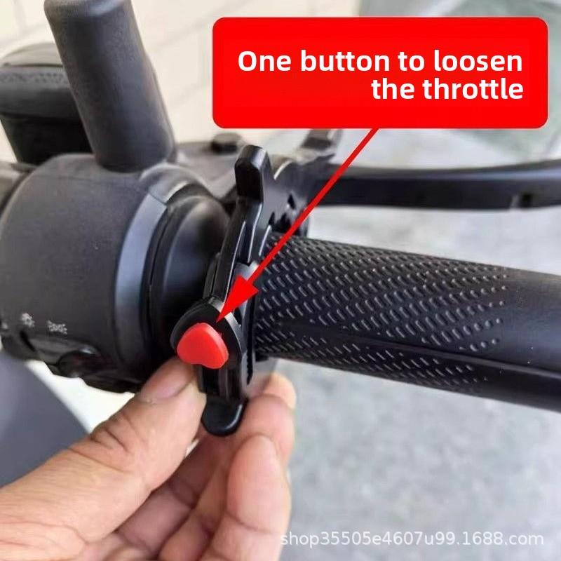 1ks Snadno uchopitelná motocyklová tempomatová svorka plynu - Vhodná protiskluzová ABS rukojeť řídítek zvyšuje bezpečnost a pohodlí při jízdě