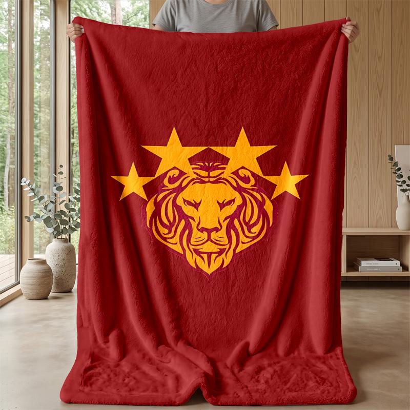 Galatasaray Theme Blanket Soft Flannel Blanket Plush Throw Blanket Cozy Sofa Bed Blanket for Home Decor