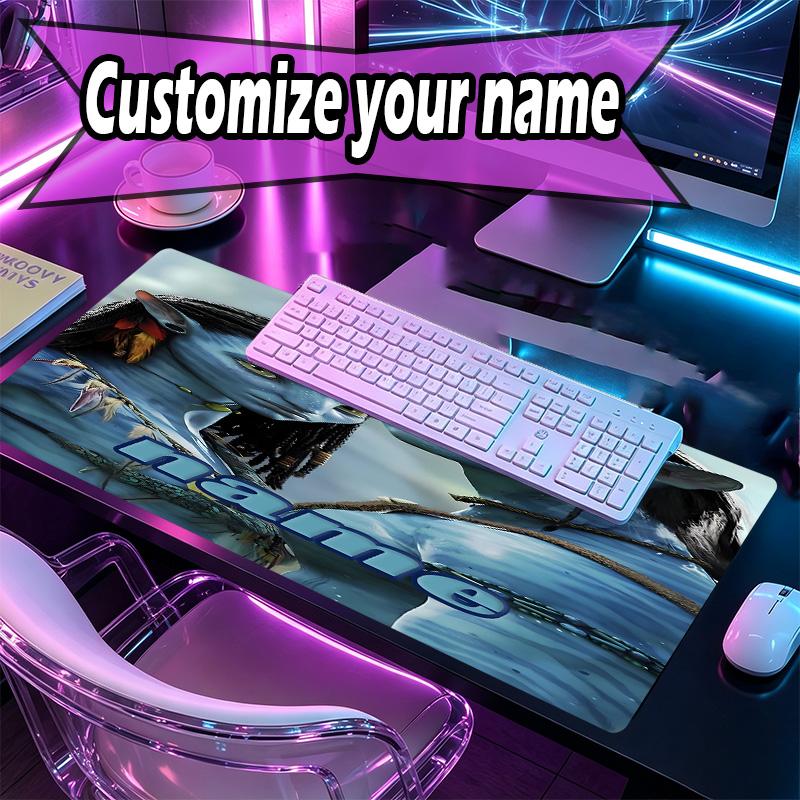 Custom Name Personalized Avatar Pattern Mousepad, Laptop PC Desk Mat, Decorative Desk Mat for Home Keyboard Pad Gift