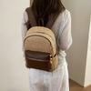 Schoolbag Simple Versatile Woven Backpack 1011 New Fashion Casual School Bag Korean College Style Daily Commuter Backpack