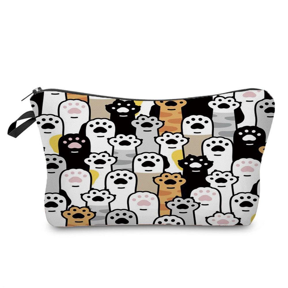 Women Cat Print Cosmetic Bag Toiletries Organize Travel Storage Case  6433 KTB