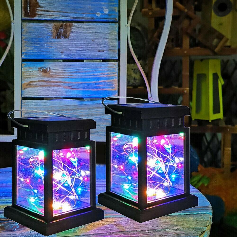 

2x подвесные светодиодные фонари на солнечных батареях, водонепроницаемая настольная лампа для открытого сада 2pcs