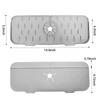 1PC Grey 37X14CM Kitchen Faucet Absorbent Mat Sink Splash Guard Silicone Drainage Drying Pad Countertop Protection