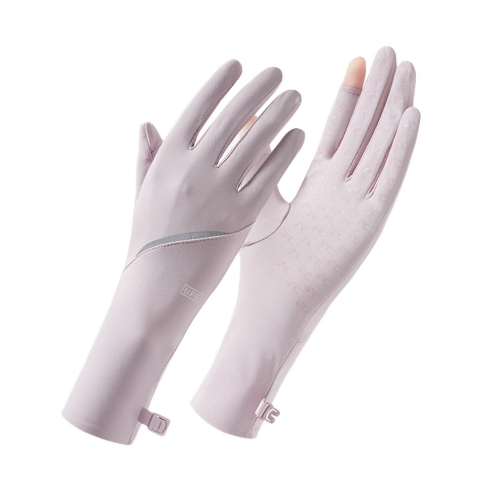 

Летние солнцезащитные перчатки из ледяного шелка, дышащие, с защитой от УФ-лучей, варежки, перчатки для велоспорта и вождения, для женщин и девушек