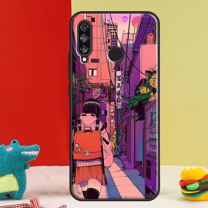 Vaporwave Glitch Anime For Huawei Nova 9 10 SE 12i 12s 11i 5T Y91 Y90 Y60 Y70 Y72 Y61 P60 Pro P20 P30 P40 Lite Case