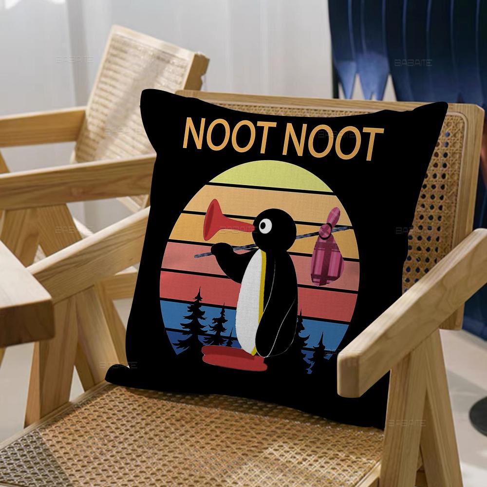 Cartoon Black Baby Penguin Pingu Pillowcase toon Gift Cushion Cover Bedroom Home Sofa Chair Seat Decor pillow case