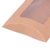50Pcs Kraft Paper Pillow Box With Clear Window Candy Packaging Box For Birthday Parties Baby Showers And Wedding Party