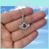 Yoga Lotus Bohemian Pendant Necklace With Geometric Design For Women