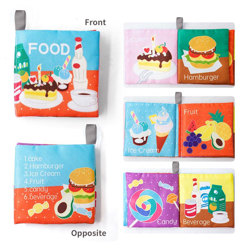 Infant Books Playthings Infant Books 0 6 Months Touch Plus Feel Cloth Crinkle SoftBooks Playthings Ideal for 0 3 6 12 18 Months Infant Newborn Cartoon/cartoon