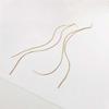 Minimalism Stainless Steel Linear Tassel Drop Earrings for Women Chic Gold Color Super Long Earrings Elegant Party Jewelry Gifts