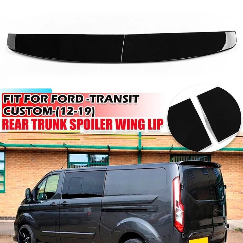 Car Gloss Black Rear Twin Barn Door Roof Spoiler Brand New For Ford Transit Custom 2012-2020 Doule Door Barn TCar Accessories