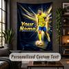 Personalized Wall Tapestry,Cristiano Ronaldo Custom Text, Soft Fabric Wall Art For Indoor Decoration