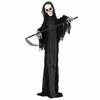 183cm Life Size Animated Grim Reaper Halloween Decoration, Scary Halloween Animatronics Decor with Sound Touch Activated