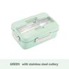 Microwave Lunch Box Wheat Straw Bento Box With Dinnerware Food Storage Container Children Kids School Office Portable Bento Box