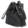 Burberry La Prima Check Design Cotton Bucket Shoulder Bag Women bags Gray 8111940