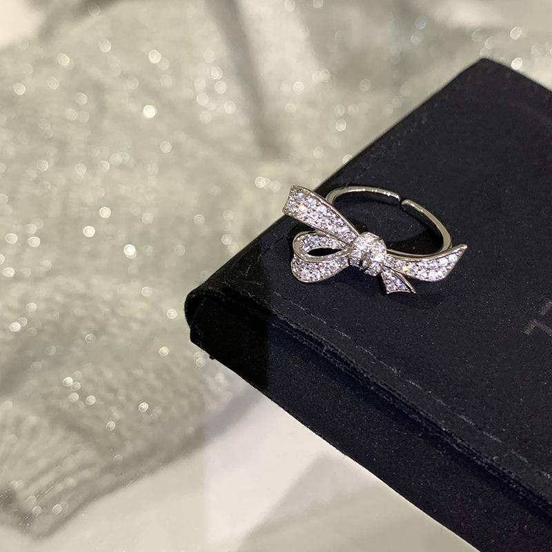 

Регулируемое кольцо с изысканным узлом Бабочка для женщин, корейская мода, медный аксессуар на каждый случай