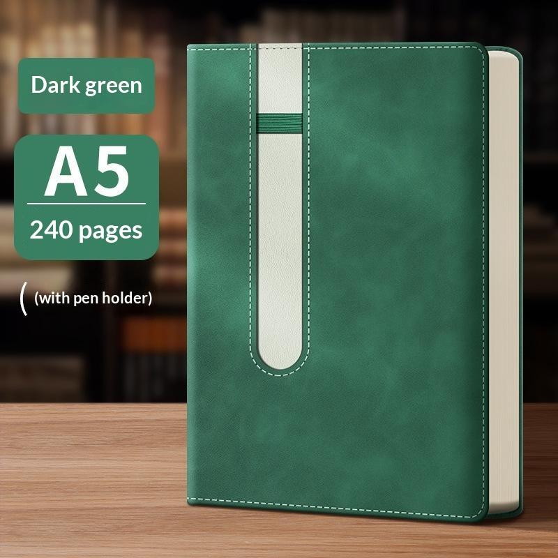 A5 B5 Notebook Pu Leather Notebook With Pen Holder Loop Thickened Suitable Journal For Work, Diary And Business