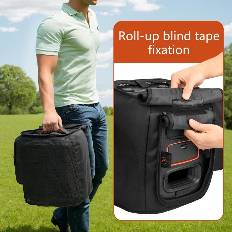 Protective Cover For Encore 2 Speaker With Unique Design Zippered Closure Dustproof Storage Bag With Side Pockets