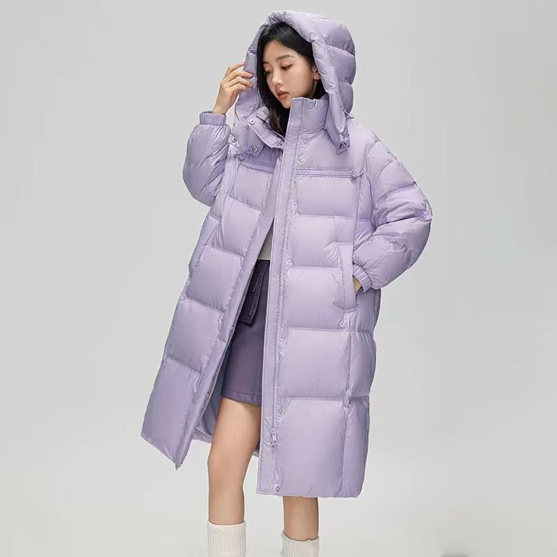 Women's Long Hooded Winter Down Jacket