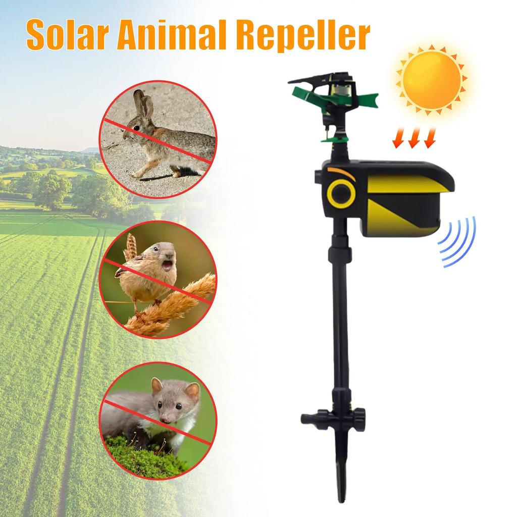 Irrigatore Repellente per Animali, Spaventapasseri Solare Attivato dal Movimento